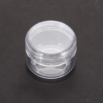 

1Pcs White Mini Cosmetic Empty Jar Pot e yeshadow Makeup Face Cream Container Portable Refillable b ottles