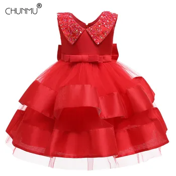 

Flower Kids Princess Dress for Girls Elegant Handmade Beads Gown Baby Girl Dresses Party Wedding Vestidos Children Clothing