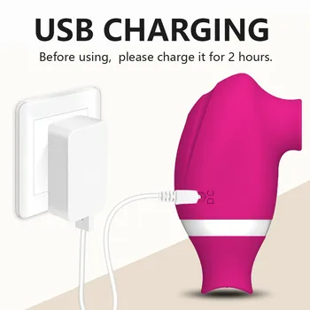 Sucking & Licking Tongue Vibrator Sex Toy for Women Clit Nipple Sucker Clitoris Stimulator Oral Sucking Vibrator Masturbator 6