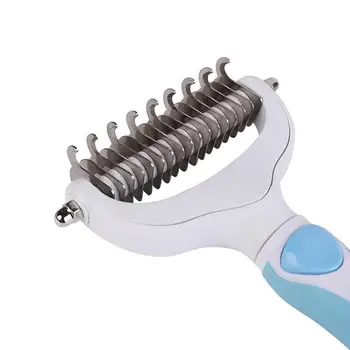 

Cat Dog Hair Fur Knot Brush Double-sided Rake Comb Pet Shedding Grooming Tool