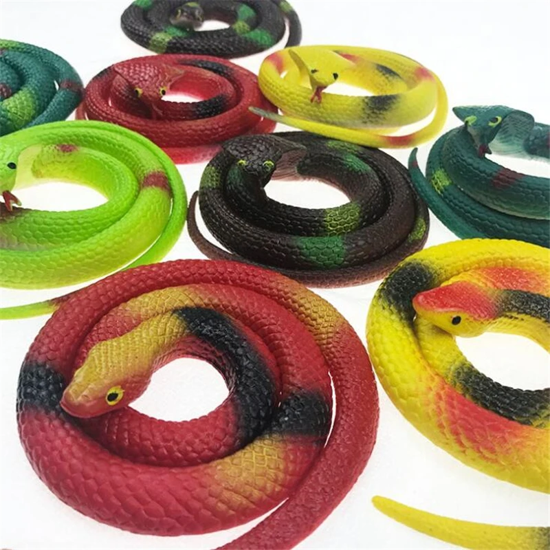 Serpiente falsa juguete sorpresa miedo simulación serpiente de goma difícil parodia de bromas broma Prop juguetes anti estrés regalos para los niños