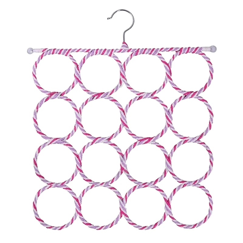 

Scarf Hanger Multi Scarves Display Hang Ties Belt Organize Circle Storage Holder 16 Holes