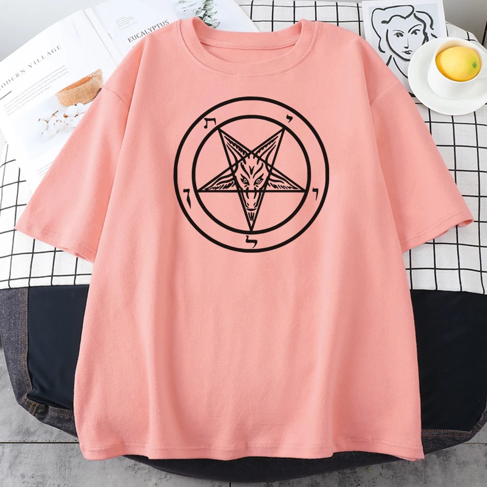 Pentagram Gothic Occult Satan Hot sale Women T Shirt Fashion Oversize T-Shirt Simplicity Brand T-Shirts New Summer 2022 Men Tops