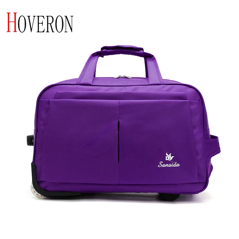 Kaufen Große Gepäck Trolley Tasche Große Kapazität Reisetasche mit Rädern für Frauen Männer Reise Koffer Duffle Reisetaschen Gepäck Lager