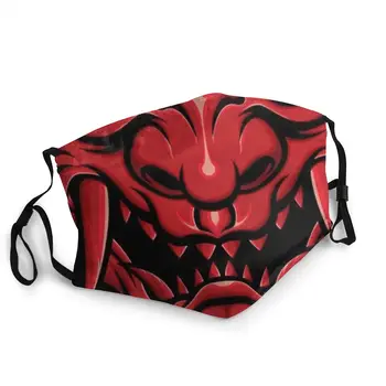 

Japanese Oni Demon Scary Unisex Washable Mouth Face Mask Pattern Anti Haze Protection Mask Mouth Muffle