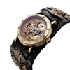 Antique Skeleton Dial Men Automatic Mechanical Watch Vintage Gothic Clock Steampunk Self Winding Watches Brown Rock Reloj Hombre ► Photo 3/6