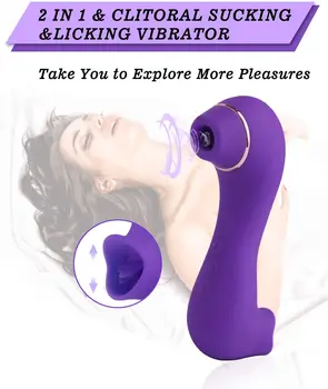 Sex Vibrators with Clitoris Sucker for Women Nipple Sucker Female Clitoris Stimulator Licking Tongue Adults Vaginal Sex Toys 2