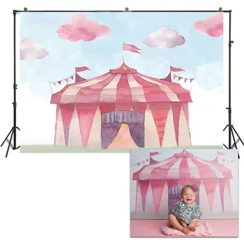 

Watercolor Backdrop Painting Pink Circus Background Floral Photography Video Background Portrait Photocall Photoshoots Wallpaper