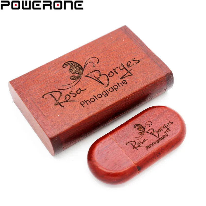 Usb флеш накопитель POWERONE деревянный с логотипом на заказ 4/16/32/64 ГБ|custom wooden usb|usb flash