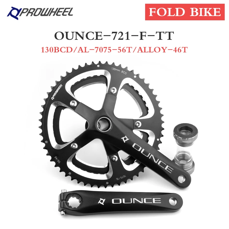 Prowheel Folding Bike Crankset 170mm 172.5mm Crank Foldable Bicycle