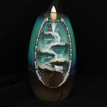 Креативный держатель для благовоний с горной рекой керамический обратный поток водопад дымовая курильница ароматерапия держатель печи