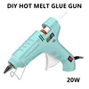 20W Hot Melt Glue Gun With 7mm Glue Sticks Mini Industrial Guns Heat Temperature Thermo Electric DIY Repair Tool Manual Glue Gun 1