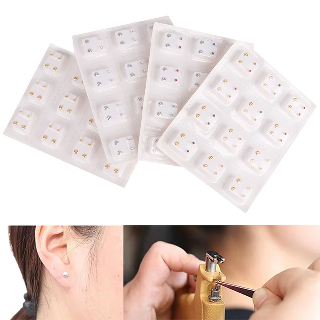 12 Pairs Ear Piercing Gun Earring Disposable Set Hypoallergenic Ear Stud  Jewelry