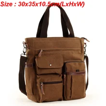  Men Large Canvas Tote Waterproof Crossbody Bags For Men's Multi-functional Casual Laptop Business Retro Messenger Bag XA129ZC 