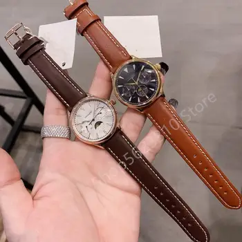 

Luxury Brand zircon Quartz Wristwatch Multiple functions Clock Ladies Genuine leather Watch Dazzling moon star Dial watches