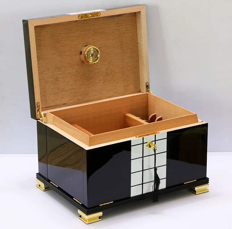 Gao Xi Ba COHIBA cedar ящик для сигар humidor cedar black snow box