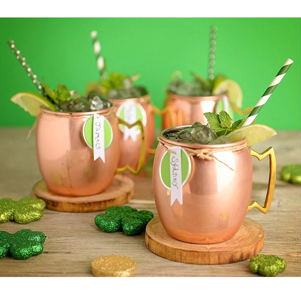 STAINLESS STEEL WITH COPPER PLATED MOSCOW MULE CUP MUG Hammered 5 Types
