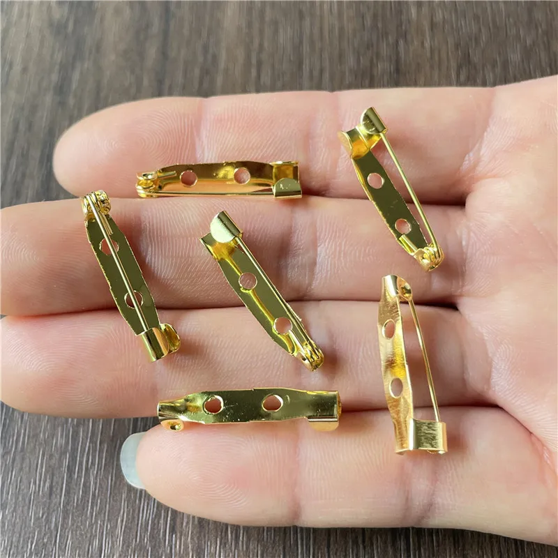 30 Spille Da Balia Dorate Con Foro – 20 Mm – Per Targhette, Badge, Gioielli E Craft Fai Da Te - 2