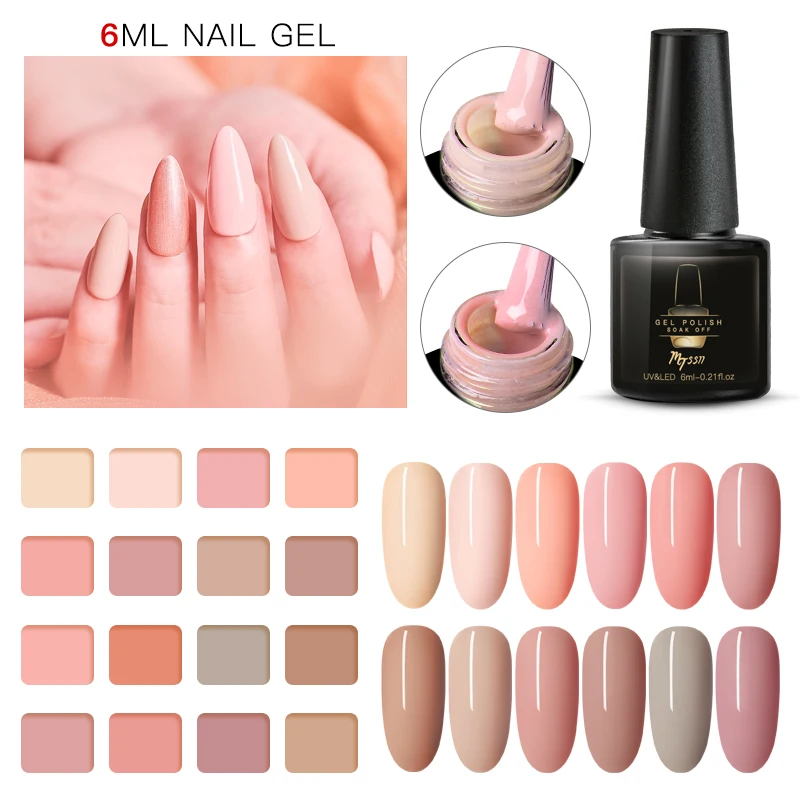 

Mtssii Nude Color Nail Gel Polish Manicure Semi Permanent Matte Base Top Coat UV Led Nails Gel Varnish Soak Off Nail Art Lacquer