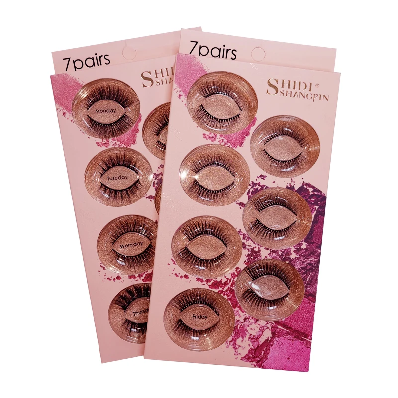 YSDO 7 пар 3D норковые ресницы драматические MakeupLashes пушистые норковые накладные ресницы wispy Box упаковка Поддельные ресницы