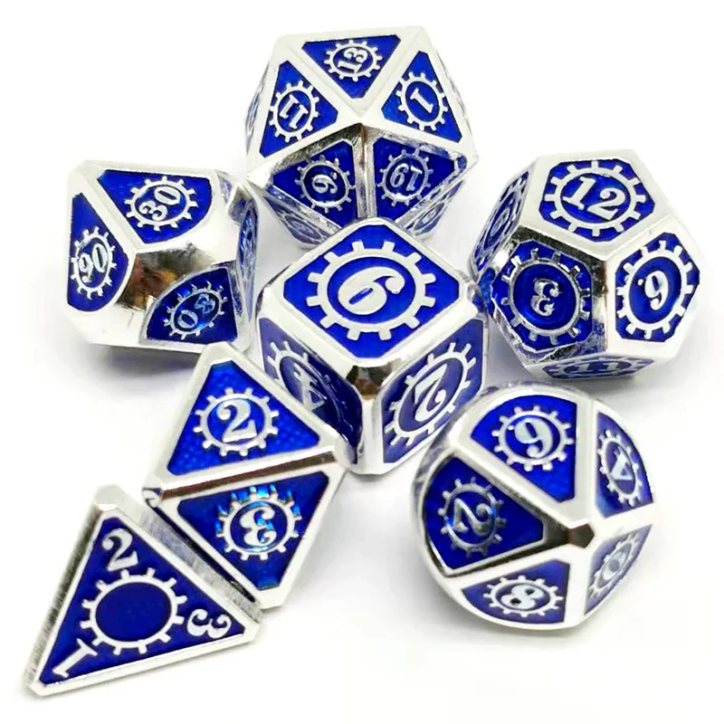 Beste Metal Dice Set Polyhedrale Dobbelstenen Set Met Dobbelstenen Metalen Dnd Dobbelstenen En Gaming Dice Voor En Rpg Games metal Dice D4 D6 D8 D10 D12 D20