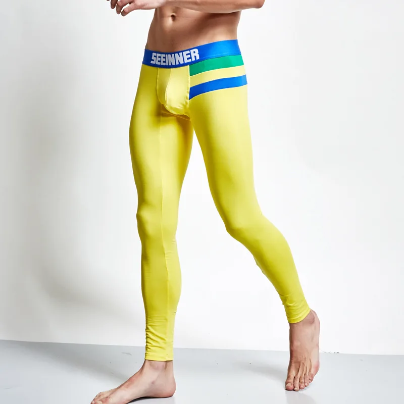 Новинка мужские хлопковые модные кальсоны зимние теплые пикантные облегающие