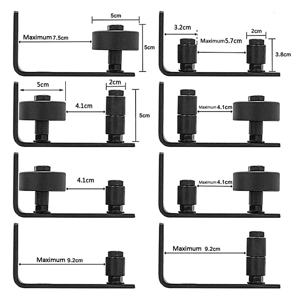 Направляющие для двери сарая, направляющие для пола, не царапающиеся колеса для двери сарая, регулируемое настенное крепление, направляющая для роликов