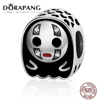 

DORAPANG 2018 NEW 100% 925 Sterling Silver Charm Self Design Creative Black Face Bead Fits Original Bracelets DIY Jewelry Gift