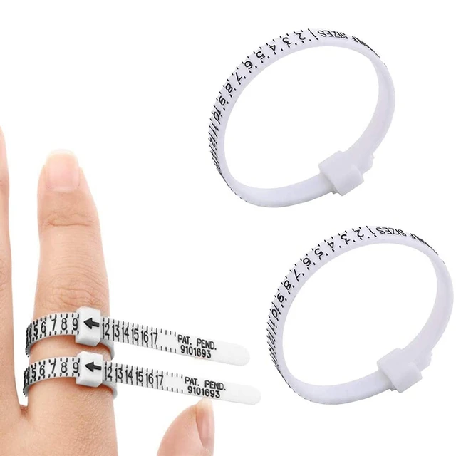 Plastic Ring Sizer Ring Measuring Tool Finger Sizing Gauge Jewelry