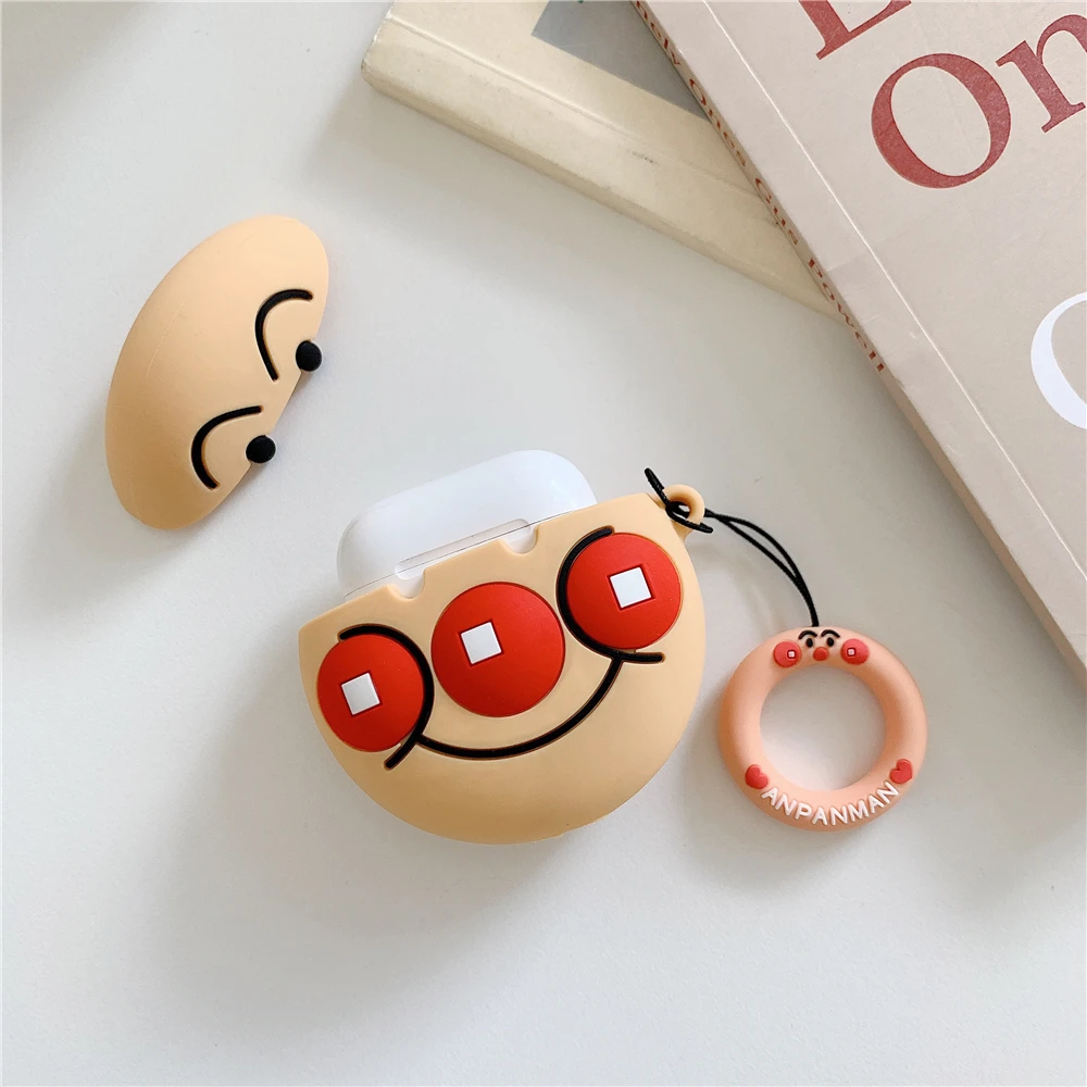Японский мультфильм Anpanman силиконовый чехол для Apple Airpods 1 2 INS милый аниме кольцо