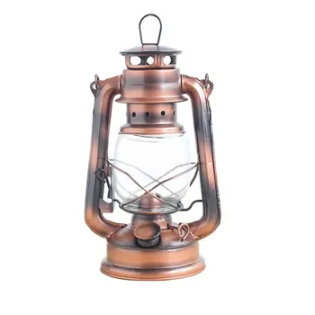 

Vintage Retro Wrought Iron Kerosene Lamp Ornaments Portable Horse Lamp Glass Cover Metal Crafts Home Decoration Ornaments
