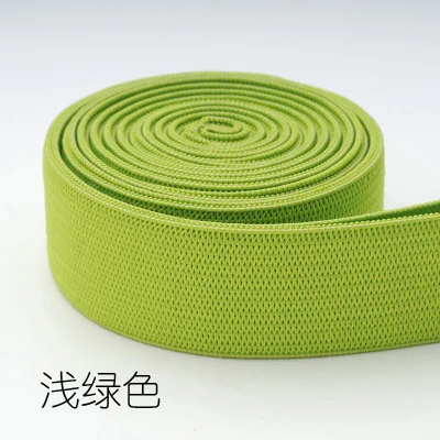 20 мм цветные эластичные ленты плоская канатная Резиновая лента линия спандекс лента для шитья кружевная отделка поясная лента аксессуары для одежды 5 метров - Цвет: Fruit green 5meters