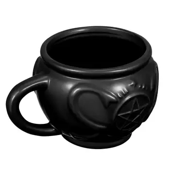 

Hot Halloween Coffee Mug Cauldron Mug Creative Witches Gift Ceramics Tea Cup Halloween Coffee Mug Candy Box Gift For Kids