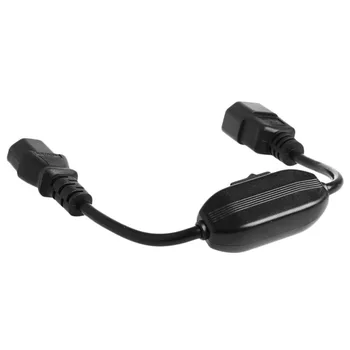 

PDU UPS IEC 320 C14 Male To C13 Female Extension Cord With On/Off Switch 30CM L41F