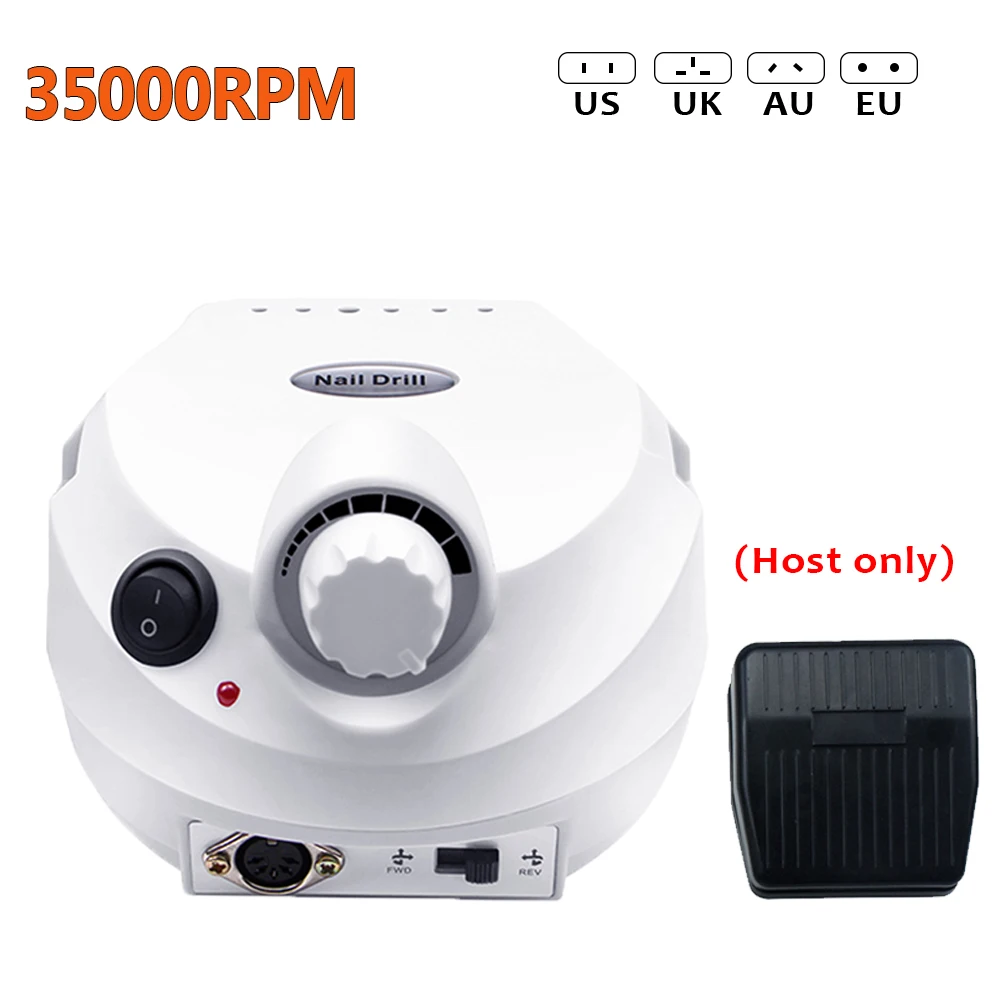 

Pro 35000RPM Electric Nail Drill Machine Host Only & Stainless Steel Handle For Manicure Tools Nail Art Equipment