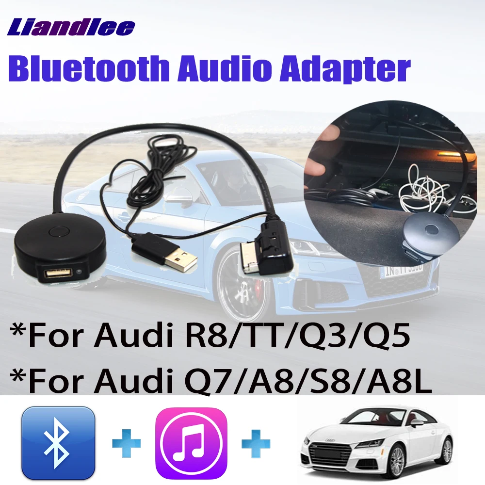 

Plug & Play Wireless Car Music Cable For Audi R8/TT/Q3/Q5/Q7/A8/S8/A8L AMI MMI USB Bluetooth BT 2.0/3.0/4.0/5.0 Adapter