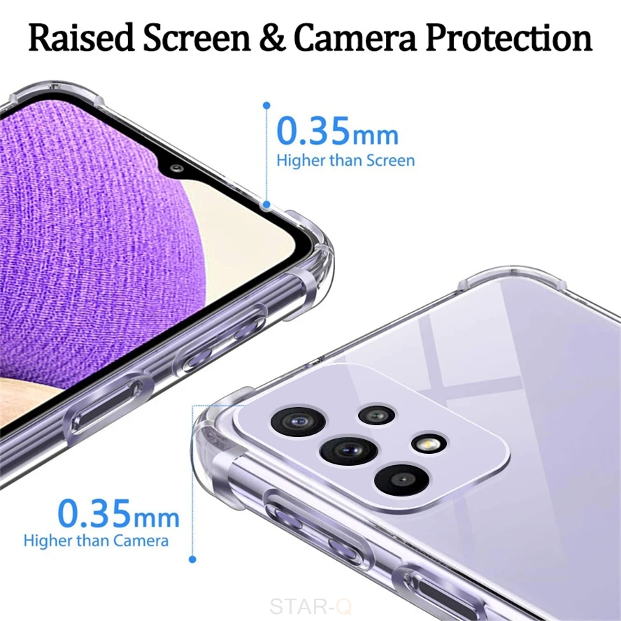 cute samsung cases Thickened Airbag Shockproof Clear Soft Tpu Phone Case For Samsung Galaxy A52 A72 A32 4g 5g Transparent Back Cover A 32 52 72 best case for samsung