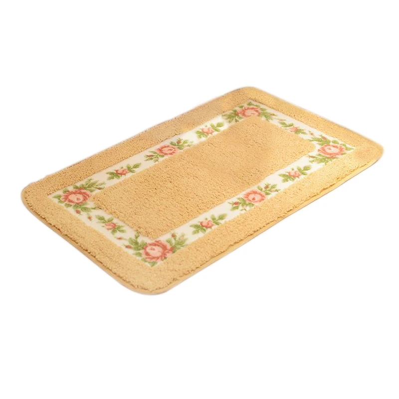 Entrance door mat water absorption plant-pattern fiber floor mat anti-slip toilet rug kitchen carpet hallway doormat home decor