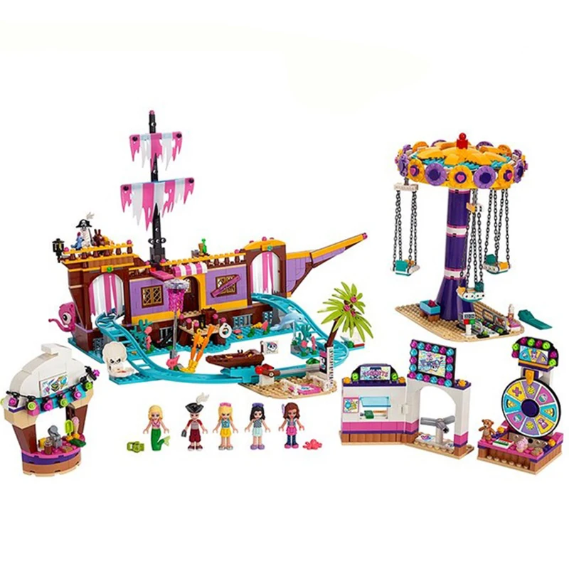 

2020 New Friends Set Amusement Park Fit for Legoinglys Friends 41375 Model Building Block Bricks Toys for Girl Christmas Gifts