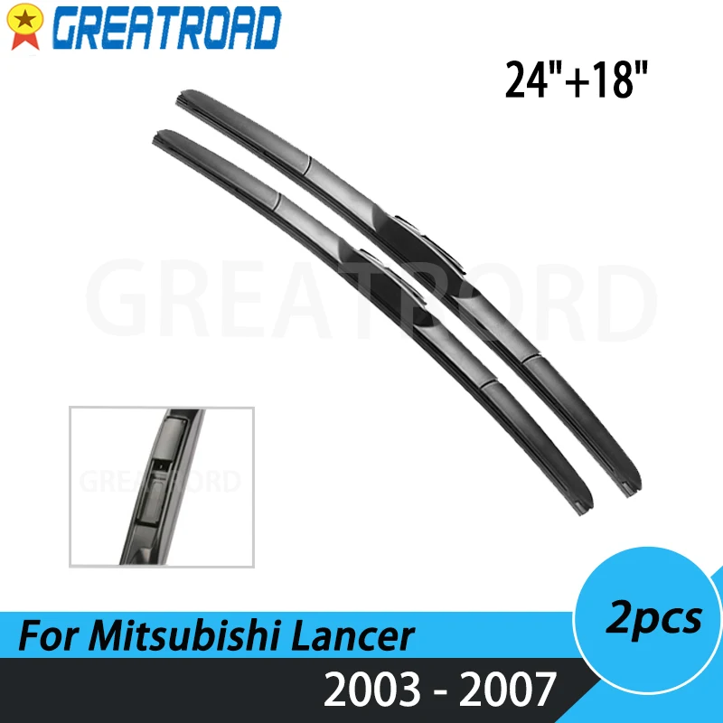 

Щетки стеклоочистителя передние для Mitsubishi Lancer 2003-2007, 24 дюйма + 18 дюймов