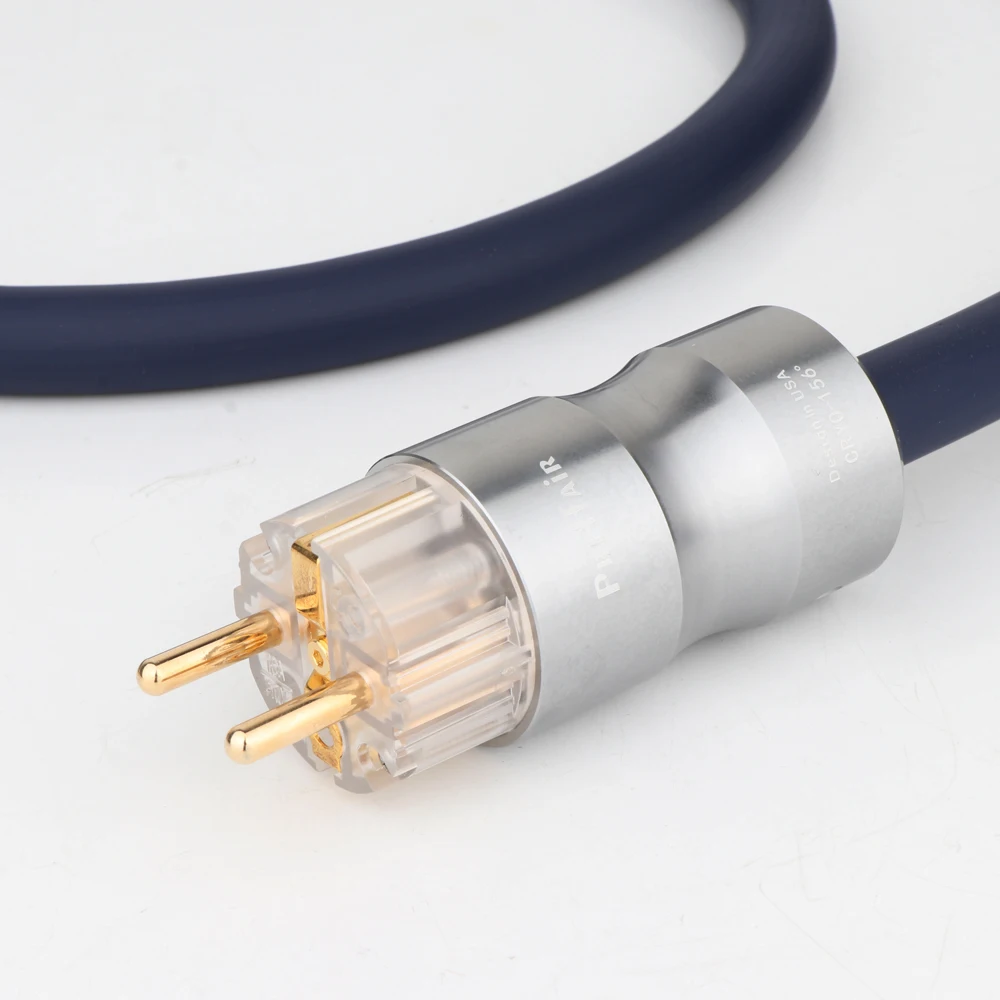 Preffair D503 Hi End 7N Kupfer-Stromkabel mit vergoldetem EU/US-Netzstecker – Detail 5