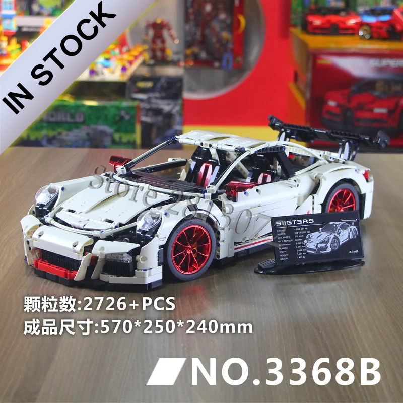 

In Stock Racing Car Technic 3368B 2704Pcs Street View Model Blocks Bricks Toys Compatible kid toys 42056 3368 20001 10570