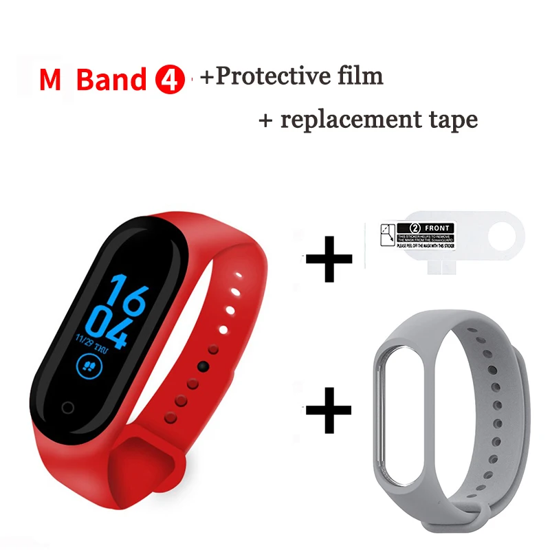 18 M4 New Smart Bracelet With Replacement With Smart Belt Heart Rate Activity Fitness Tracker Daily Sports Wear Wild M4 - Цвет: 18