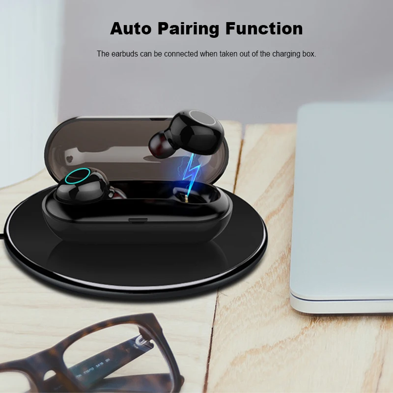 CLAITE TWS Беспроводные bluetooth 5,0 наушники IPX8 водонепроницаемые спортивные наушники для плавания сенсорное управление шумоподавление гарнитура с микрофоном