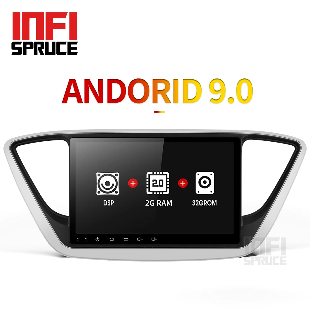 32G PX30 infispruce автомобильный DVD gps для hyundai Verna Solaris " Android 9,0 автомобильный ПК головное устройство 1024*600 Автомобильная Радио Навигация