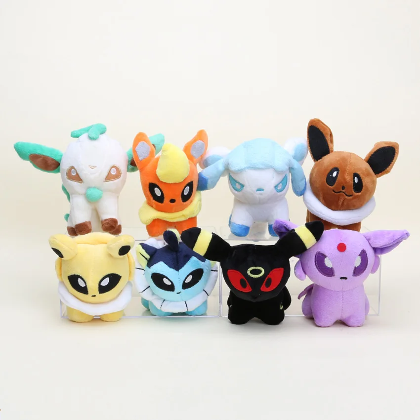8 шт./компл. карманная кукла Umbreon Eevee Espeon Jolteon Vaporeon Flareon Glaceon Leafeon карманная плюшевая игрушка мягкая плюшевая игрушка
