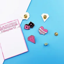 Черная розовая брошь аксессуары kpop маленький подарок металлические украшения