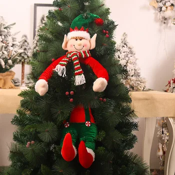 

Party Supplies Poseable Arms Living Room Christmas Tree Topper Winter Holiday Decorations With Hat Home Non-woven Cloth Gift