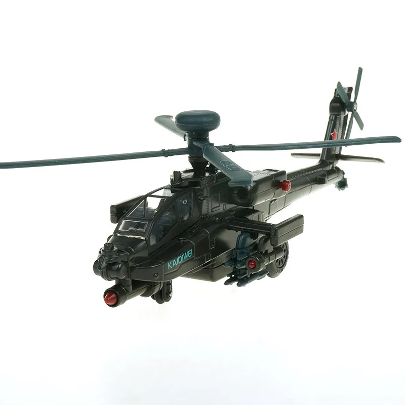 Cadeve 1: 64 Apache Armed модель вертолета сплав звук и светильник военный AH-64D Самолет Пропеллер