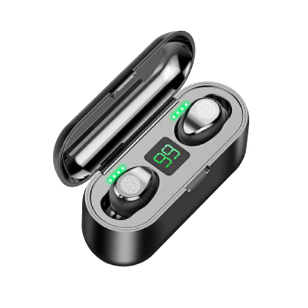 F9 Bluetooth 5,0 кронштейн для телефона спортивный с зарядным устройством мини беспроводные наушники 3D стерео звук портативный TWS вызов громкой связи